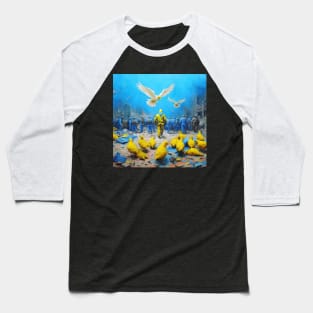 FREEDOM FOR UKRAINE - soldier son a battlefield, illustration, painting style Baseball T-Shirt